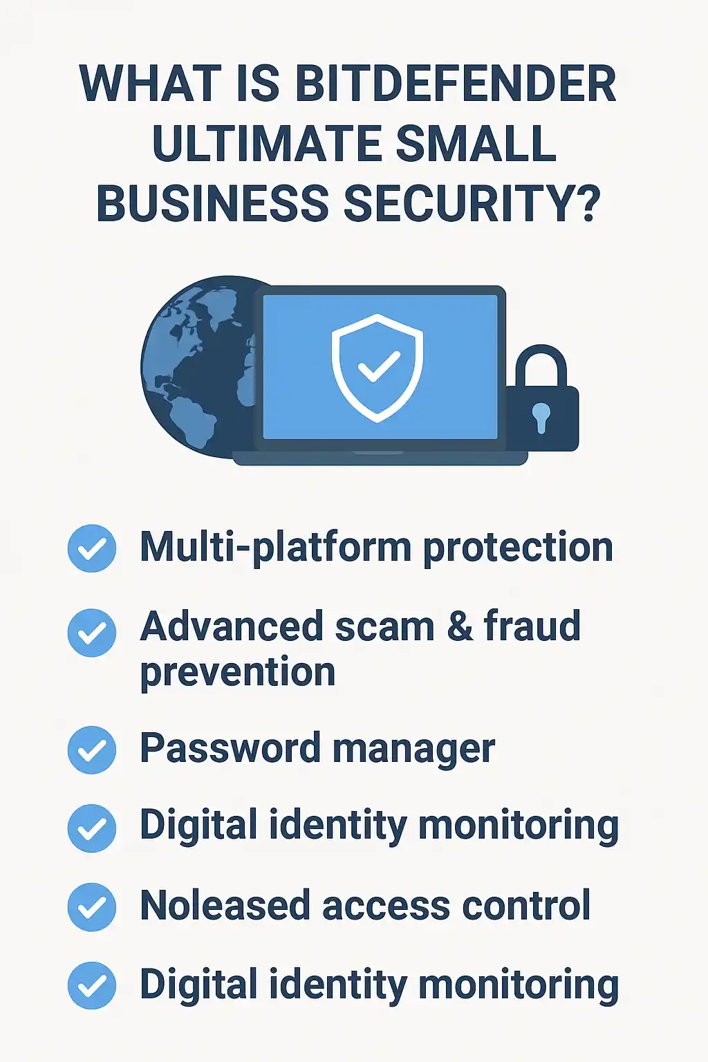infographic outlining what bitdefender ultimate small business security is